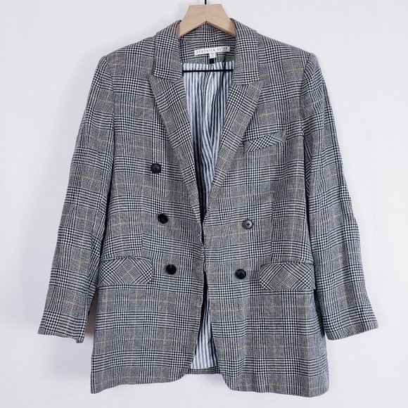 Veronica Beard Plaid Houndstooth Dickey Jacket - Picture 2 of 16